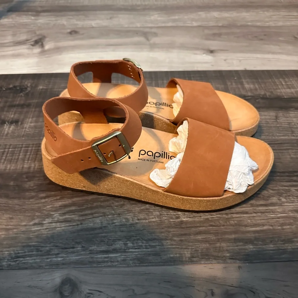 NEW Papillio by Birkenstock Glenda Wedge
Nubuck Leather Sandals EU 38 - Picture 2 of 7